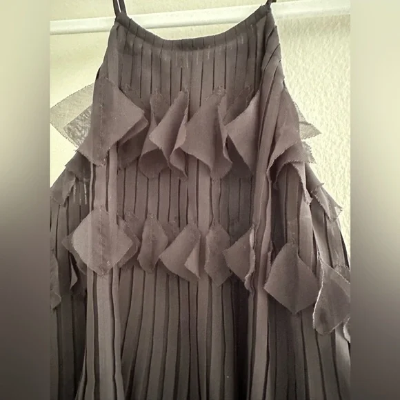 Ramy Brook Shauna Pleated Mini Black Dress Size XS - Picture 6 of 8